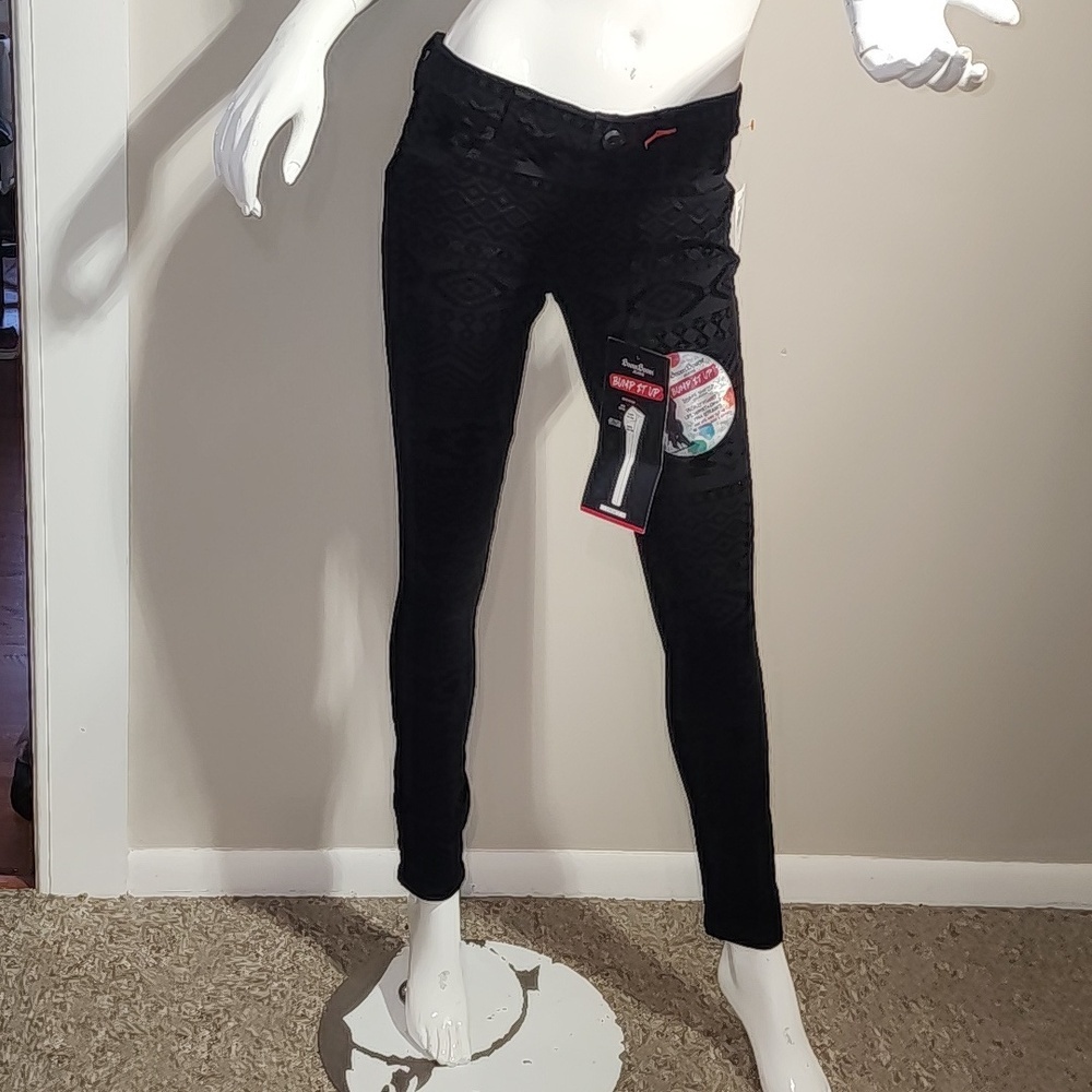 Boom Boom Bumpit up shape flocking jeans leggings size medium